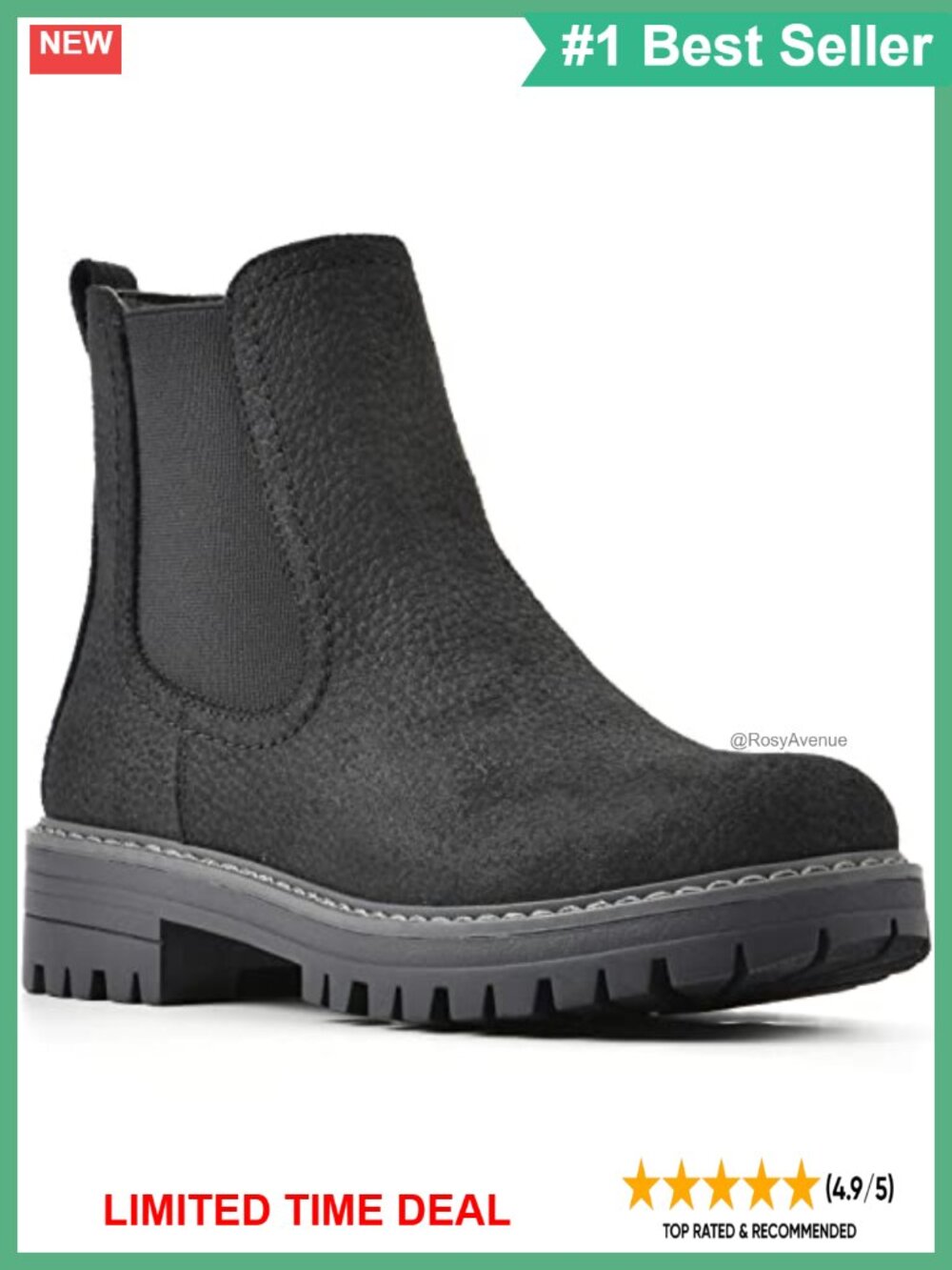 Chelsea Ankle Boots with Cushioned Insole and Elastic Stretch